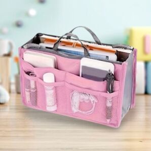 多用途に利用できる マルチポケットジッパー付き 軽量 収納バッグ ②