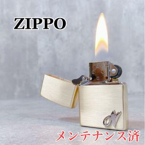 X365 ZIPPO ジッポ ライター イニシャル N ゴールド 新品フリント