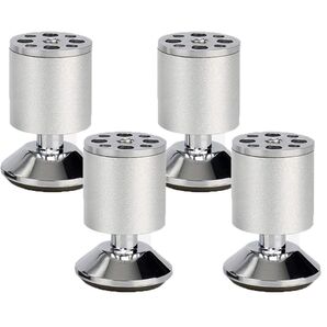 家具脚 シルバー 円筒形 4個セット DIY テーブル ソファ脚 キャビネット脚 メタル家具脚 テレビデスク キッチン脚