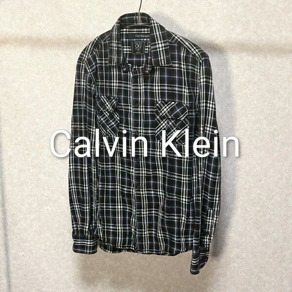 【古着】Calvin Klein Jeans 長袖シャツ チェックシャツ ネルシャツ カルバンクライン