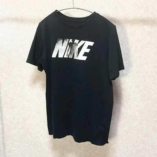 【古着】NIKE 半袖Tシャツ ビッグロゴ 前面プリント ナイキ アメフト