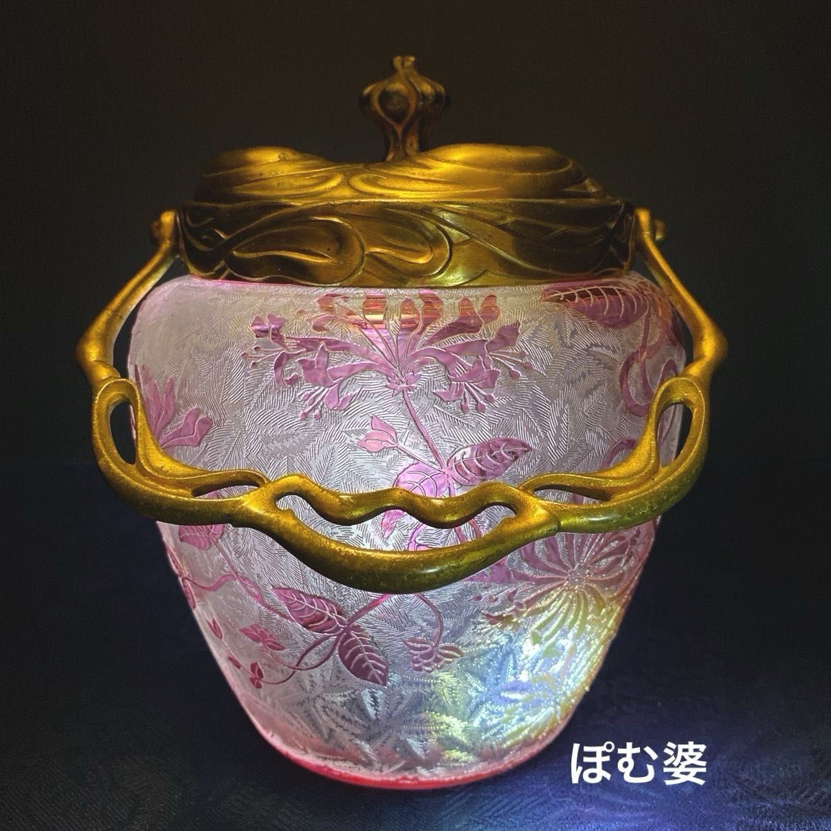 【フランス／バカラ】クリスタル／ビスケットジャー クッキーバレル／アンテミア