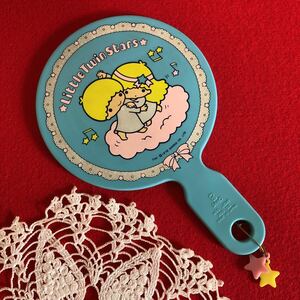 ki Kirara * Little Twin Stars *LittleTwinStars* hand mirror * mirror mirror *1976 year * Showa Retro that time thing old Logo 