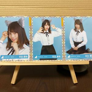 日向坂46 猫耳衣装 生写真 宮田愛萌 ヨリ、チュウ、座り