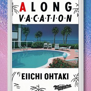 大瀧詠一・ア ロングバケーション【A4サイズ写真ポスターフレーム付き2点セット】江口寿史 永井博 ポスター 額装品