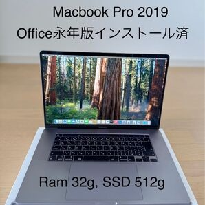 Macbook Pro 2019 16インチRam 32gb Office永年版