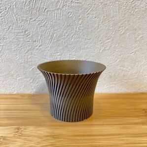 Spiral Pot 3号 ブラウン3個セット3Dプリンター鉢