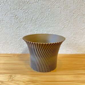 Spiral Pot 3号 ブラウン2個セット3Dプリンター鉢