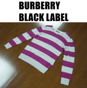 バーバリーブラックレーベルアンゴラセーター/BURBERRY BLACK LABEL 長袖/サイズ３/三陽商会