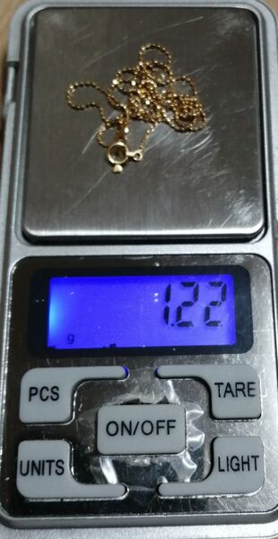 【値下不可】250769 k18 約1.22g カットボール ネックレス チェーン STAR JEWELRY