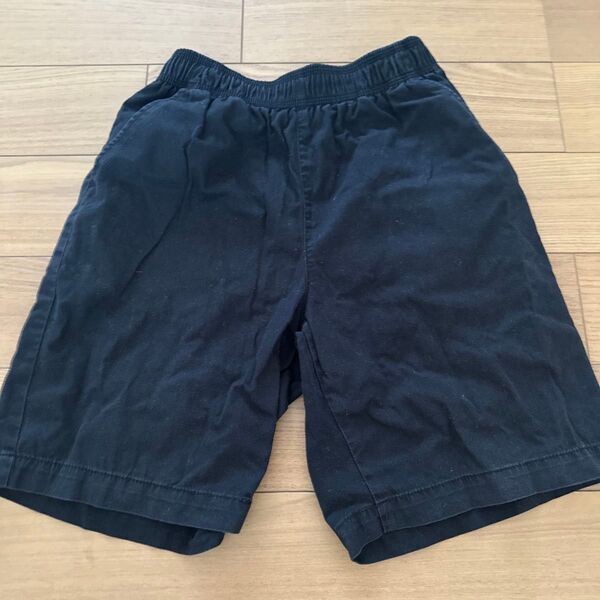 GU ハーフパンツ 150 ブラック 黒 ジーユー ショートパンツ 半ズボン