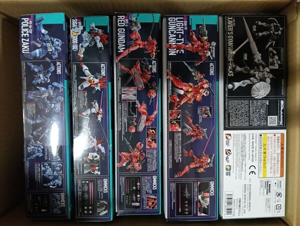 HG エグザべギャン、軽キャノン、赤いガンダム、スガイ機、軍警ザク 5体セット 未開封
