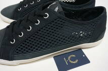 STUSSY DELUXE x FRED PERRY /EMPIRE MESH LEATHER SB7126★11SS ステューシー デラックス フレッドペリー コラボ スニーカー 黒 US10 28cm_画像4