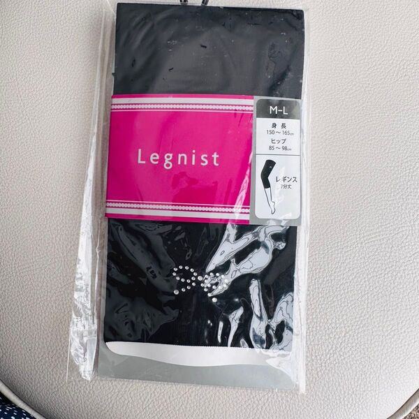 Legnist レギンス M-L 7分丈 黒 ラインストーン 新品未開封品
