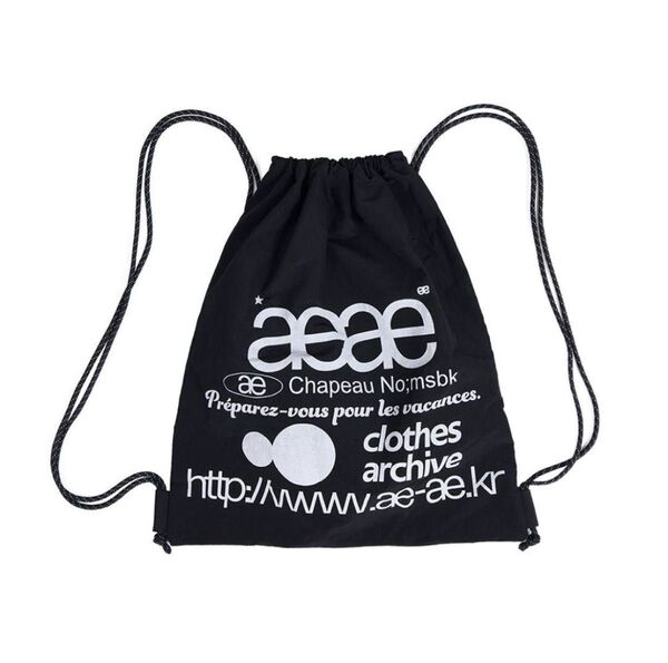 【新品】韓国 aeae ナップサック リュック ブラック 黒 エーイーエーイー