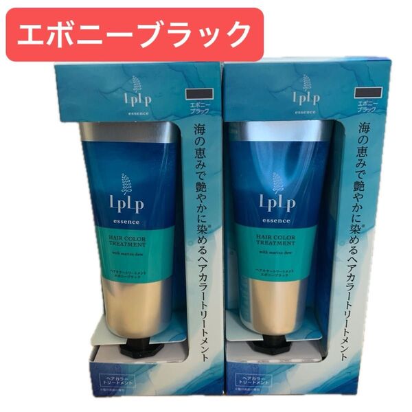 【新品2個】ルプルプ ヘアカラートリートメント 白髪ケア トライアルサイズ エボニーブラック 34g×2 日本製