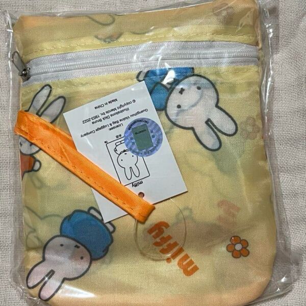 ミッフィー miffy エコバッグ マイバッグ 折りたたみ 黄色