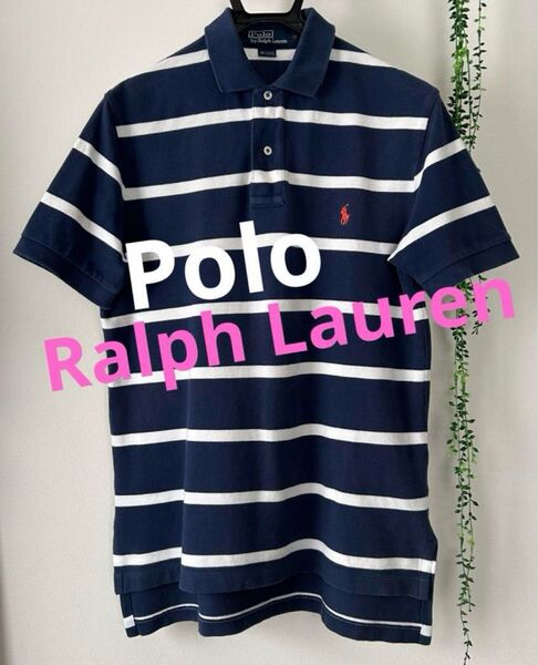 ポロラルフローレン ポロシャツ ネイビー M表記 L相当 POLO RALPH LAUREN