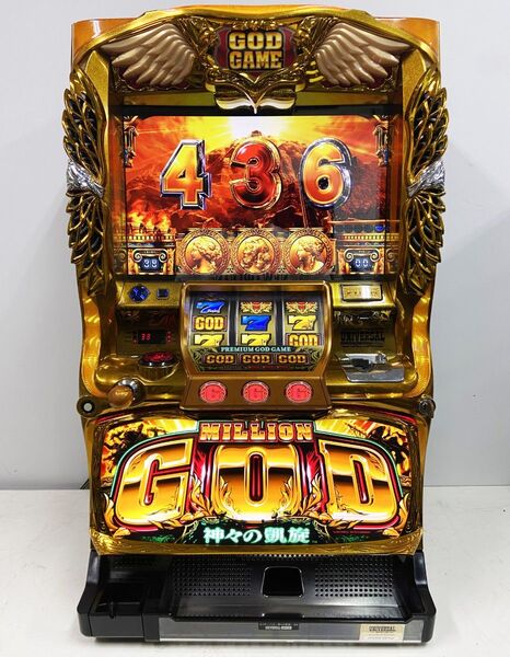 オートプレイ付 パチスロ スロット実機 ミリオンゴッド-神々の凱旋-