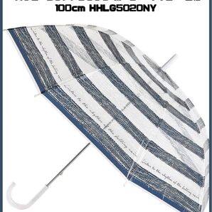 SPICE OF LIFE スパイス ビニール傘 ハッピークリアアンブレラ ボーダー ネイビー 58.5cm HHLG5020NY