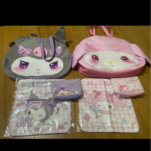 新品 クロミちゃん マイメロ BIG 46cmトートバッグ ポーチ タオル