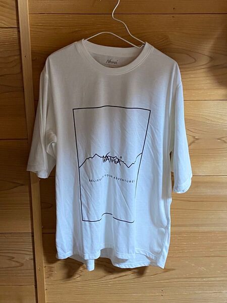 NANGA/ナンガDRY MIX FRAME LOGO TドライミックスフレームロゴTシャツ メンズXLサイズ中古一度のみ着用美品
