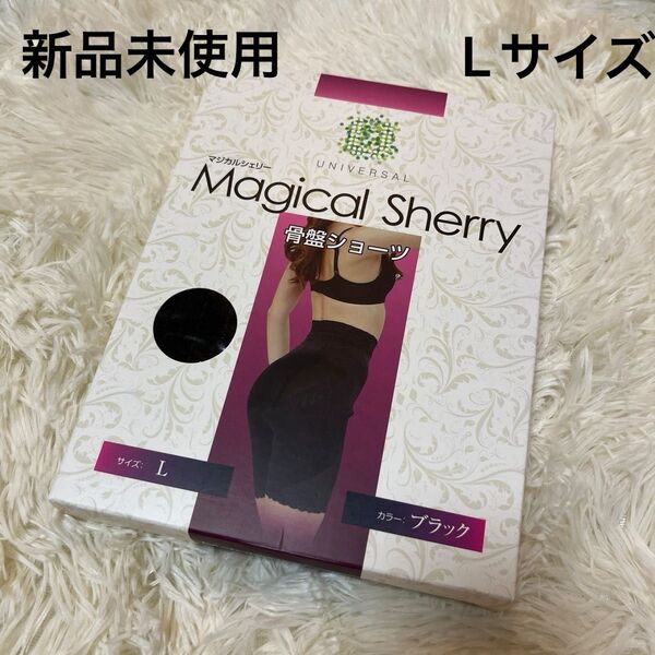 【新品未使用】マジカルシェリー 骨盤矯正 骨盤補正 骨盤ショーツ 骨盤 ガードル 加圧 ベルト 産後 (L) ブラック 黒