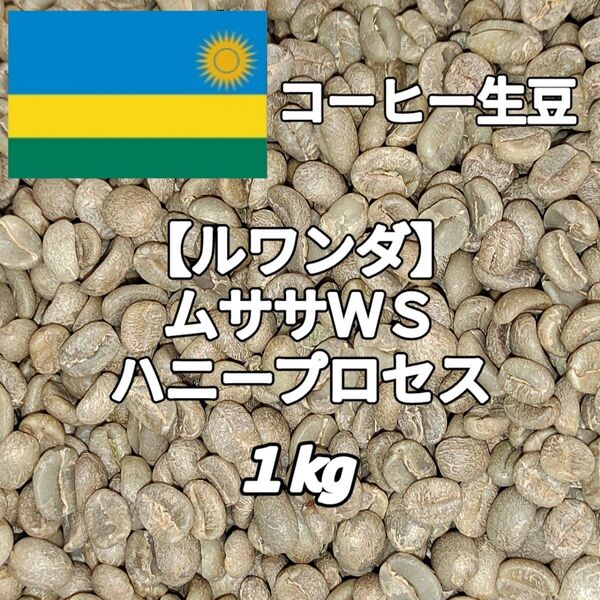 【ルワンダ】ムササWS ハニープロセス コーヒー生豆 1kg(コーヒー生豆 自家焙煎 コーヒー豆 コーヒー 珈琲)