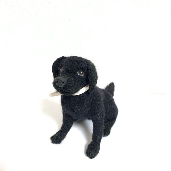 羊毛フェルト ハンドメイド 犬 ラブラドールレトリーバー 黒
