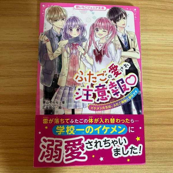 ふたごの愛され注意報 イケメンたちは、ふたご姉妹に夢中です (野いちごジュニア文庫 あ4-1) 青山そらら/著 乙女坂心/絵