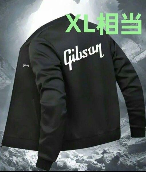 【新品】Gibson ギブソン ジャージ スウェット XL 相当 黒 ブラック ロゴ アメリカンL