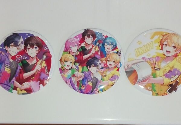 アンプタックカラーズ 缶バッジ あっきぃ まぜ太 あっと けちゃ ちぐさ ぷりっつ