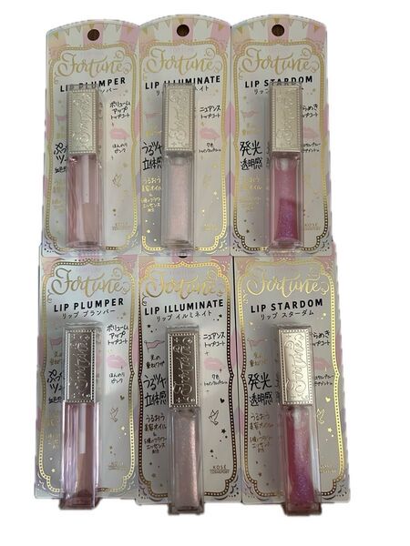 KOSE コスメポート フォーチュン リップ リップグロス(5.5mL) 6本(プランパー 、イルミネイト、スターダム各2本)