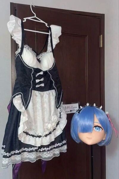 【在庫あり】全頭面リゼ口レム着ぐるみマスク コスプレコスチュ一ムkigurumi