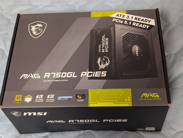 msi MAG A750GL PCIE 750W PC用電源ユニット