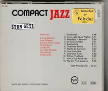  スタン・ゲッツ STAN GETZ Compact Jazz 西ドイツ製_画像2