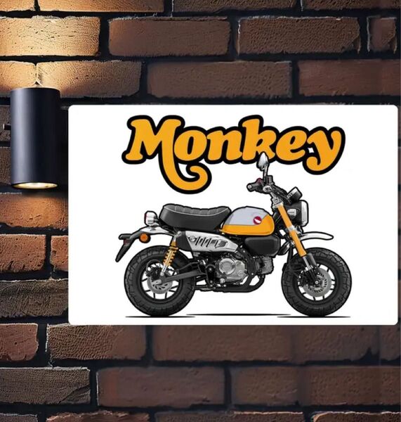 モンキー バイク ブリキ看板 ホンダ インテリア 新品未使用
