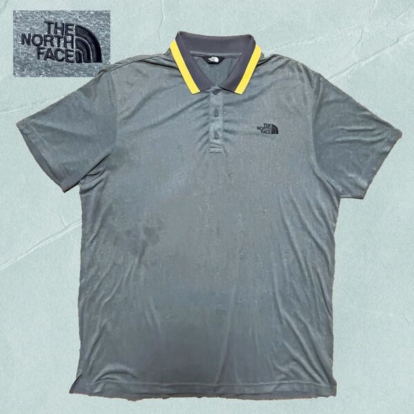 【R213】THE NORTH FACE ザノースフェイス 半袖ポロシャツ 襟付き 前面にワンポイントロゴ サイズXLです。