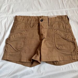 アントゲージ 緩め 大きめサイドポケット付きショートパンツ丈短め 可愛い こ」からの時期タイツと合わせても◎ブラウン