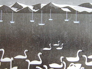 Art hand Auction Kiyoshi Saito, [Winter in Aizu (68) Lake Inawashiro], Aus einem seltenen großformatigen gerahmten Kunstbuch, Schönheitsprodukte, Ganz neu mit Rahmen, Porto inklusive, Malerei, Ölgemälde, Natur, Landschaftsmalerei