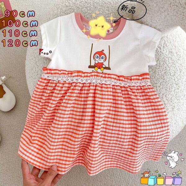 ドキンちゃん ワンピース チューニック アンパンマン 半袖 Tシャツ 子ども服