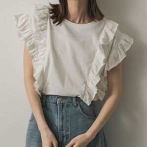 センスオブプレイス SENSE OF PLACE ギャザーフリルトップス