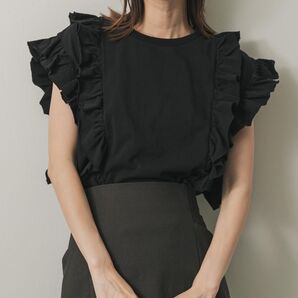 センスオブプレイス SENSE OF PLACE ギャザーフリルトップス