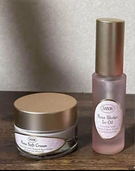 【used品】SABON サボン●ローズ・ウォーターINオイル●ローズ・ソフトクリーム
