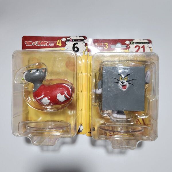 【新品】トムとジェリー フィギュア トム 2点セットHappyくじ トムとジェリー FUNNY ART!