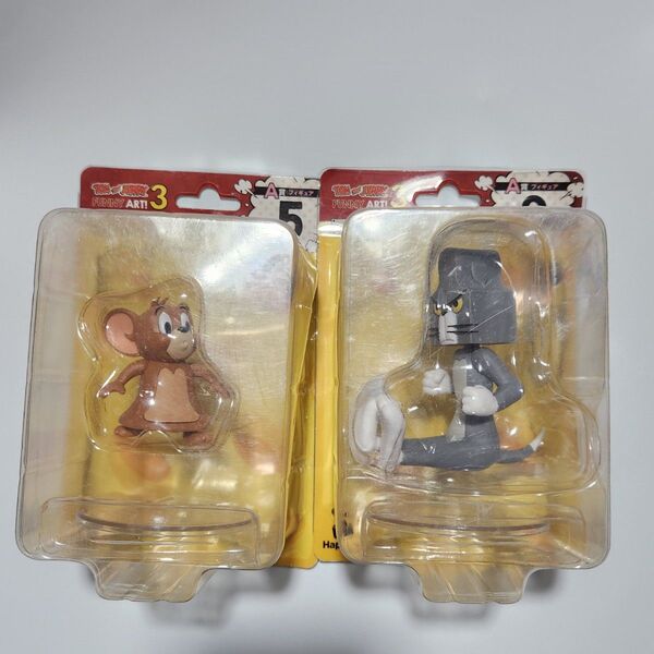 【新品】トムとジェリー フィギュア 2点セットHappyくじ トムとジェリー FUNNY ART!3