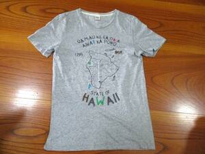 細目の男性お勧め！即決！グラニフ Design Tshirts Store graniph ハワイ刺繍プリントＴシャツ Msize表記