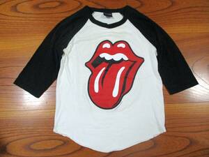 即決！細身の男性にお勧め！ 2002 wall of fame ROLLING STONES ローリング ストーンズ プリントデザイン 七分袖 Ｔシャツ 実寸XS～Ssize位