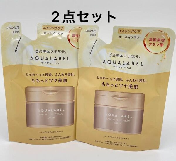 アクアレーベル スペシャルジェルクリームEX オイルイン(つめかえ)81g 2点セット