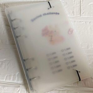 【新品・未使用】A6サイズ 半透明バインダー ハートブックマーク付き